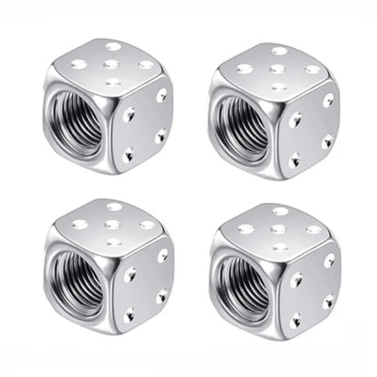 4 Pcs Aluminum Car Tire Valve Caps 