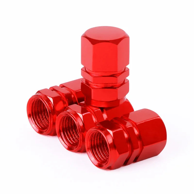 4 Pcs Aluminum Car Tire Valve Caps 