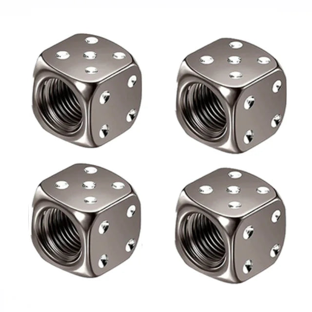 4 Pcs Aluminum Car Tire Valve Caps 