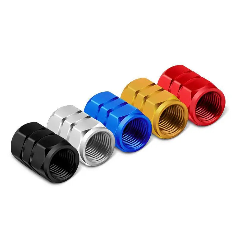 4 Pcs Aluminum Car Tire Valve Caps 